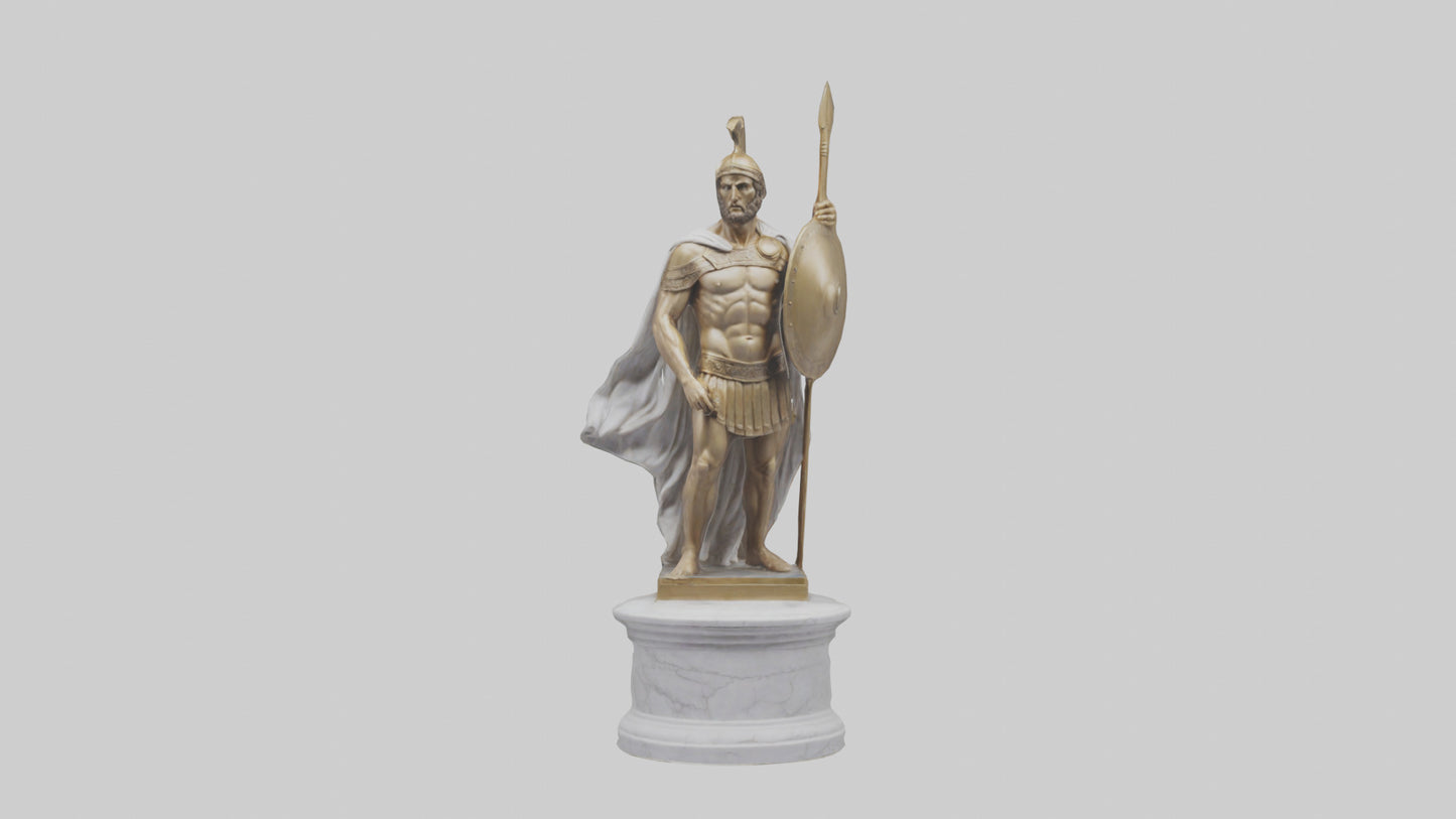 Homeric Hero statue model VR / AR / low-poly