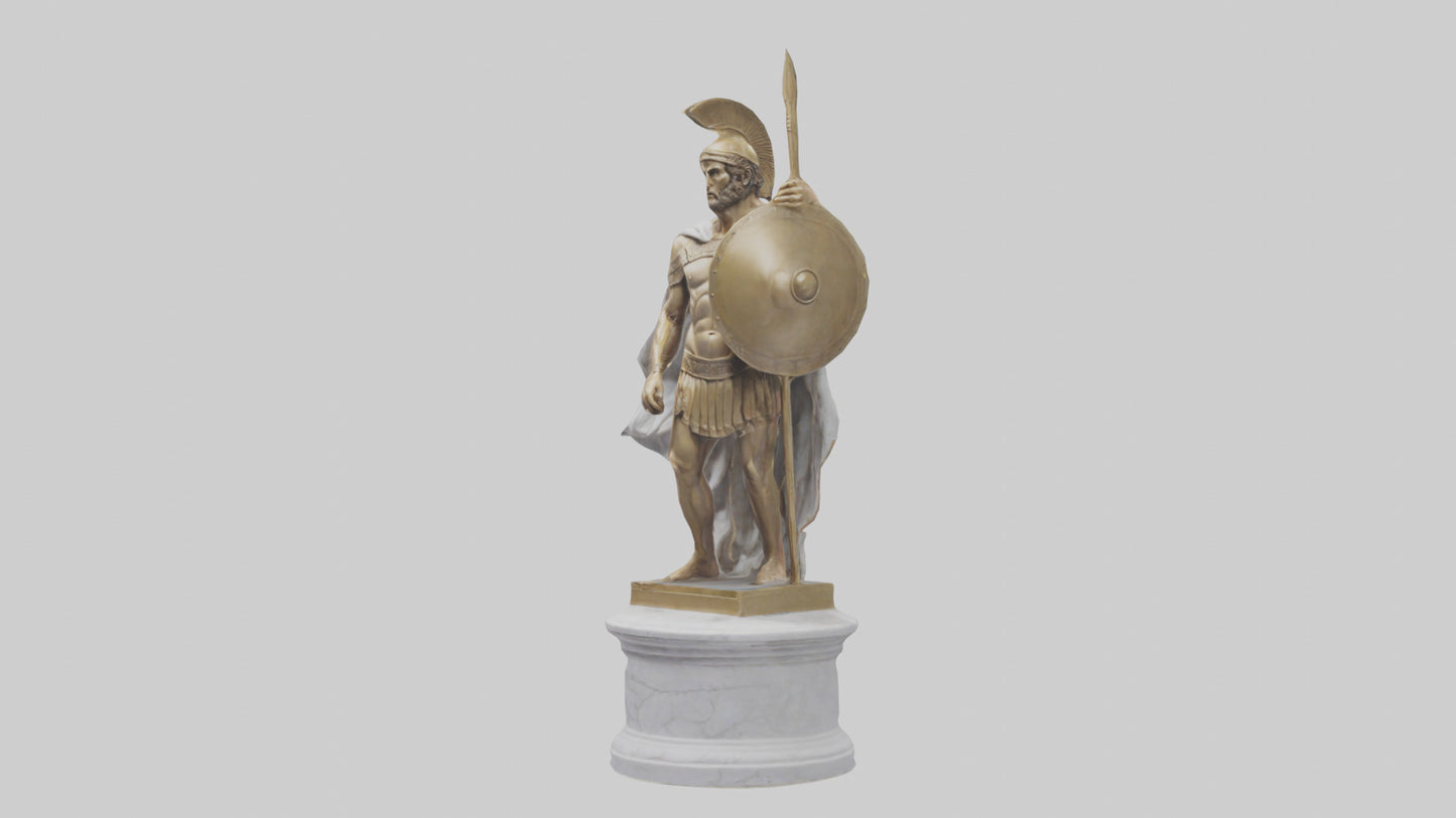 Homeric Hero statue model VR / AR / low-poly