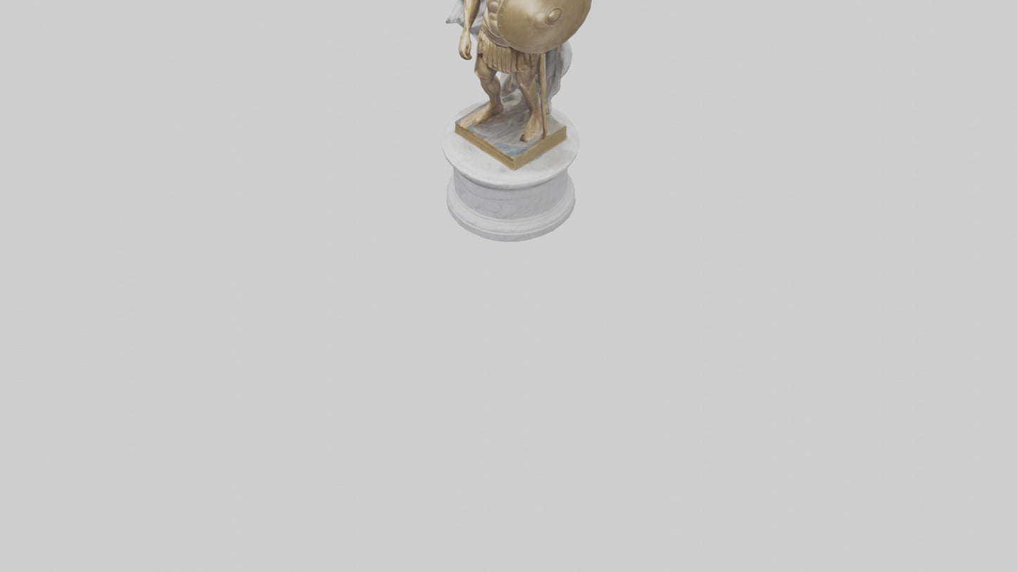 Homeric Hero statue model VR / AR / low-poly