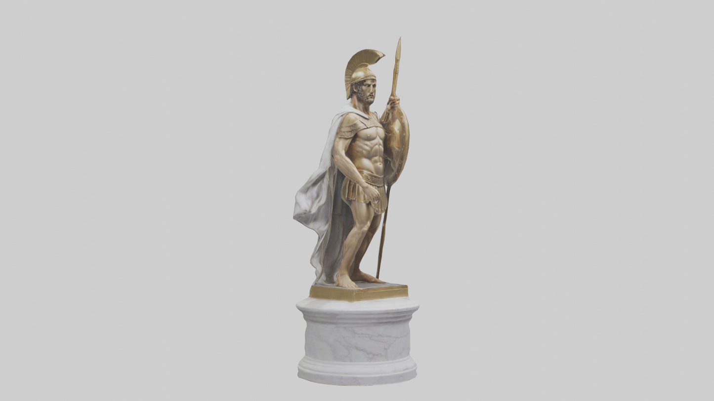Homeric Hero statue model VR / AR / low-poly