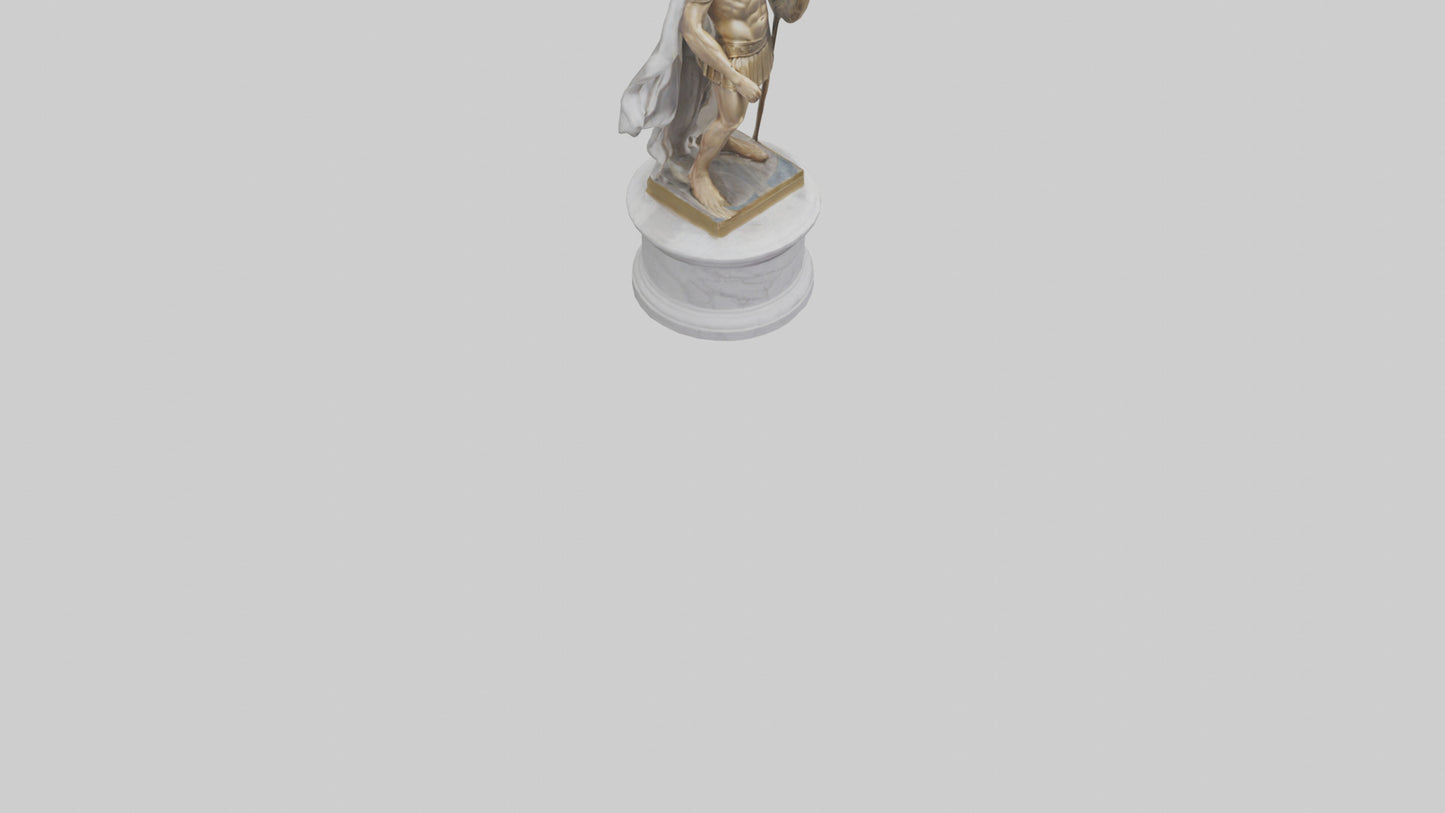 Homeric Hero statue model VR / AR / low-poly