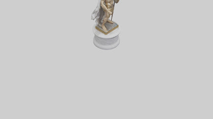 Homeric Hero statue model VR / AR / low-poly
