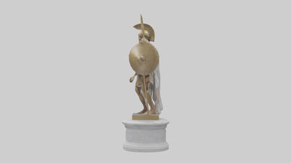 Homeric Hero statue model VR / AR / low-poly