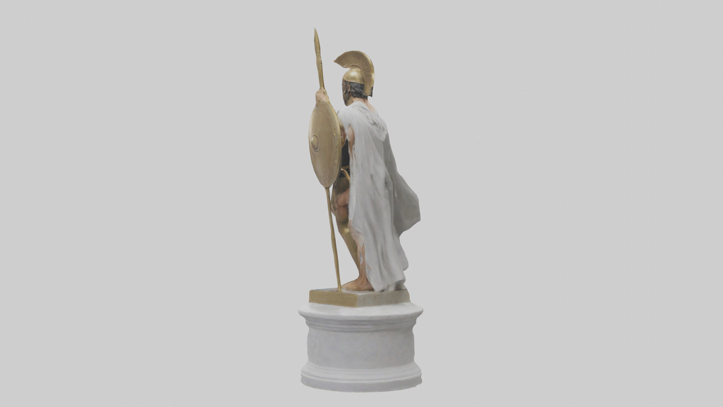 Homeric Hero statue model VR / AR / low-poly