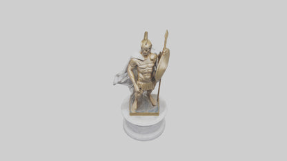 Homeric Hero statue model VR / AR / low-poly