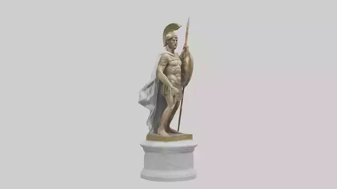 Homeric Hero statue model VR / AR / low-poly