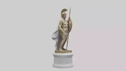 Homeric Hero statue model VR / AR / low-poly