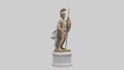 Homeric Hero statue model VR / AR / low-poly