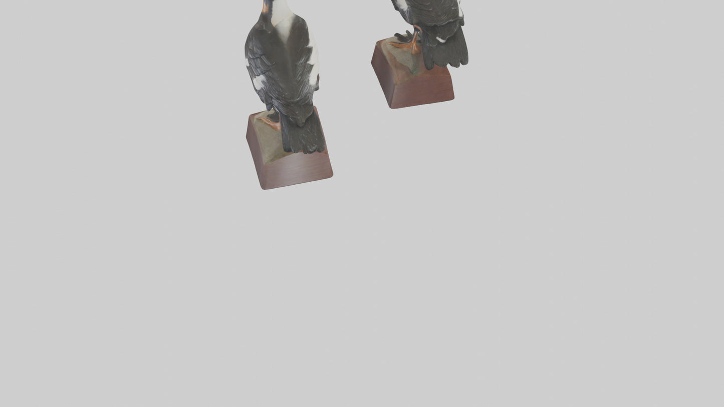 3D model Hooded Merganser statue model VR / AR / low-poly