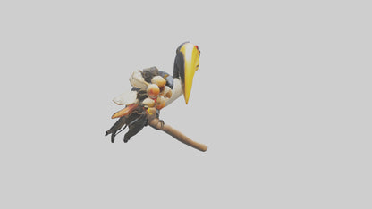 3D model Hornbill bird feeding model VR / AR / low-poly