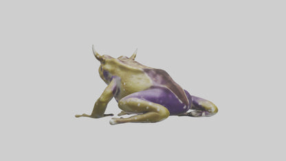 Horned Frog sitting model VR / AR / low-poly