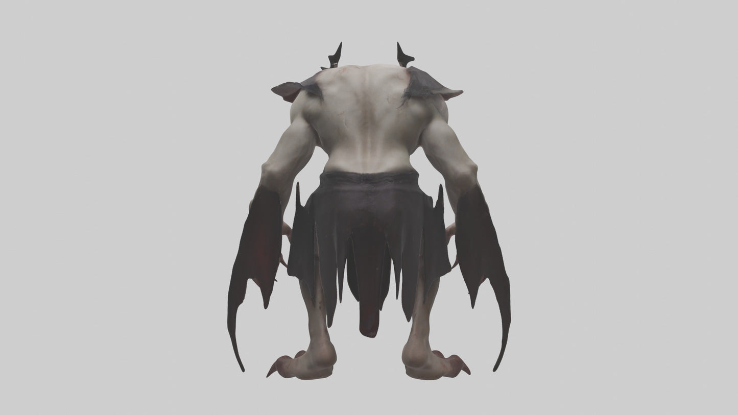 3D model Horrible vampire model VR / AR / low-poly
