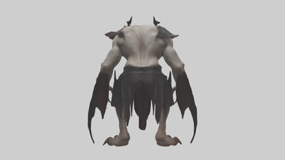 3D model Horrible vampire model VR / AR / low-poly