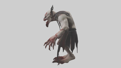 3D model Horrible vampire model VR / AR / low-poly