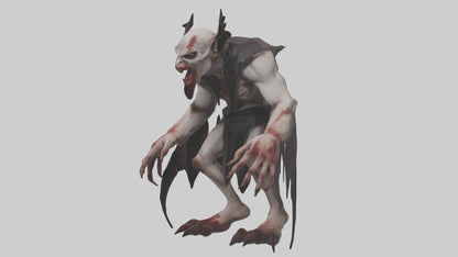 3D model Horrible vampire model VR / AR / low-poly