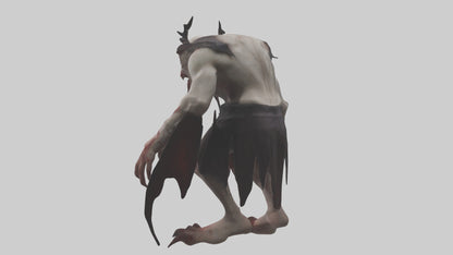 3D model Horrible vampire model VR / AR / low-poly