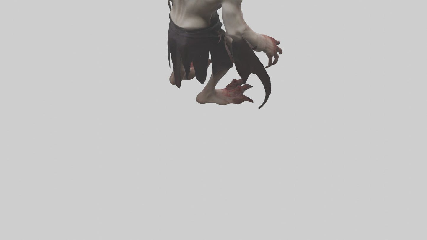 3D model Horrible vampire model VR / AR / low-poly