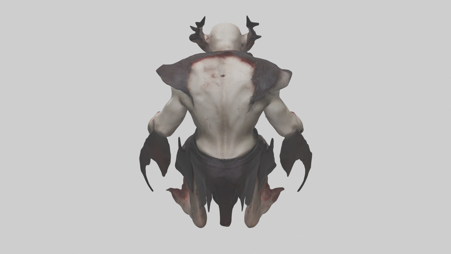 3D model Horrible vampire model VR / AR / low-poly