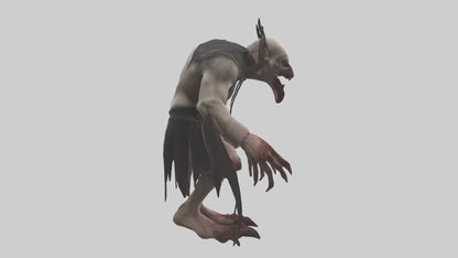 3D model Horrible vampire model VR / AR / low-poly