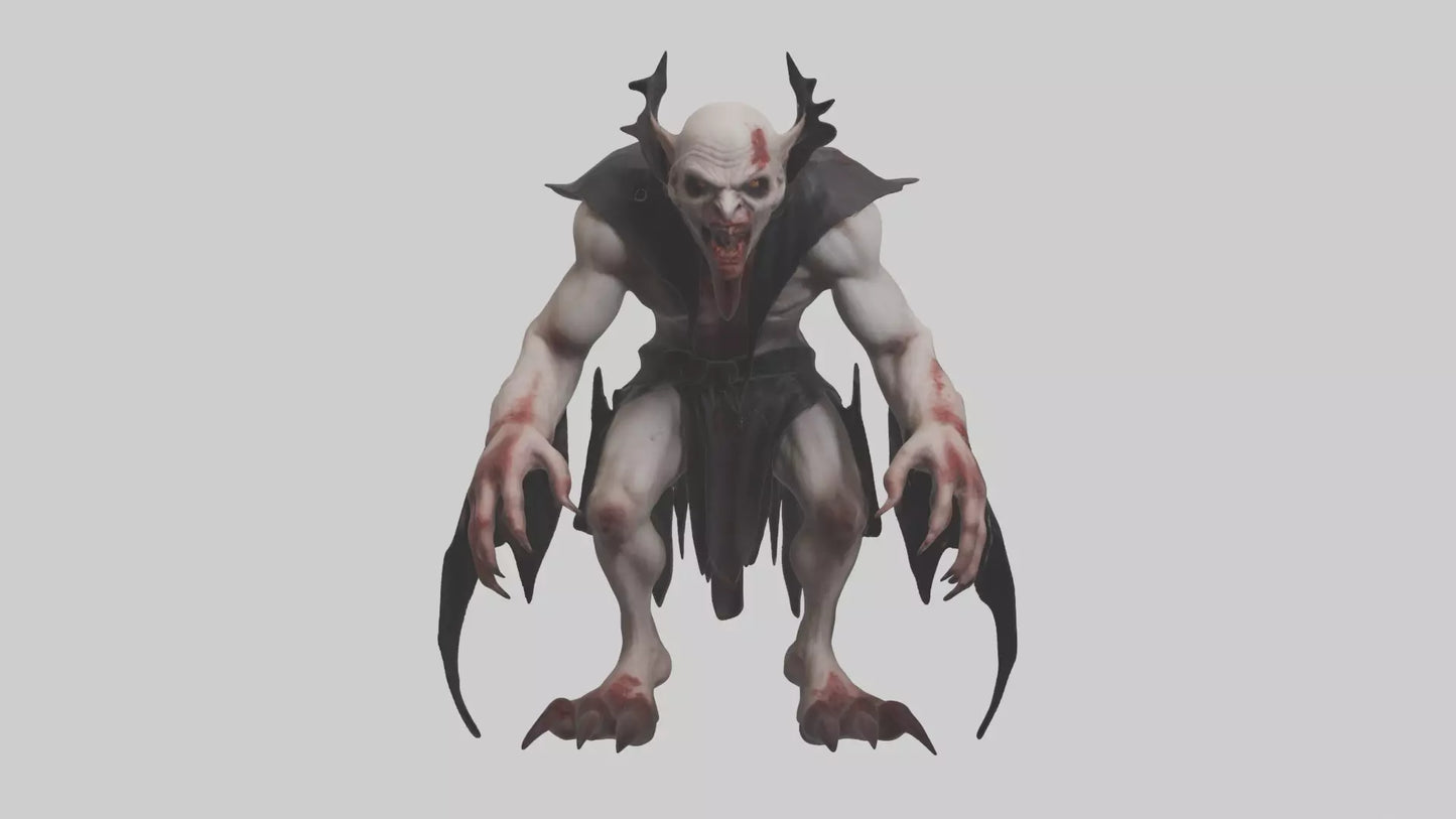 3D model Horrible vampire model VR / AR / low-poly
