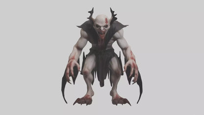 3D model Horrible vampire model VR / AR / low-poly