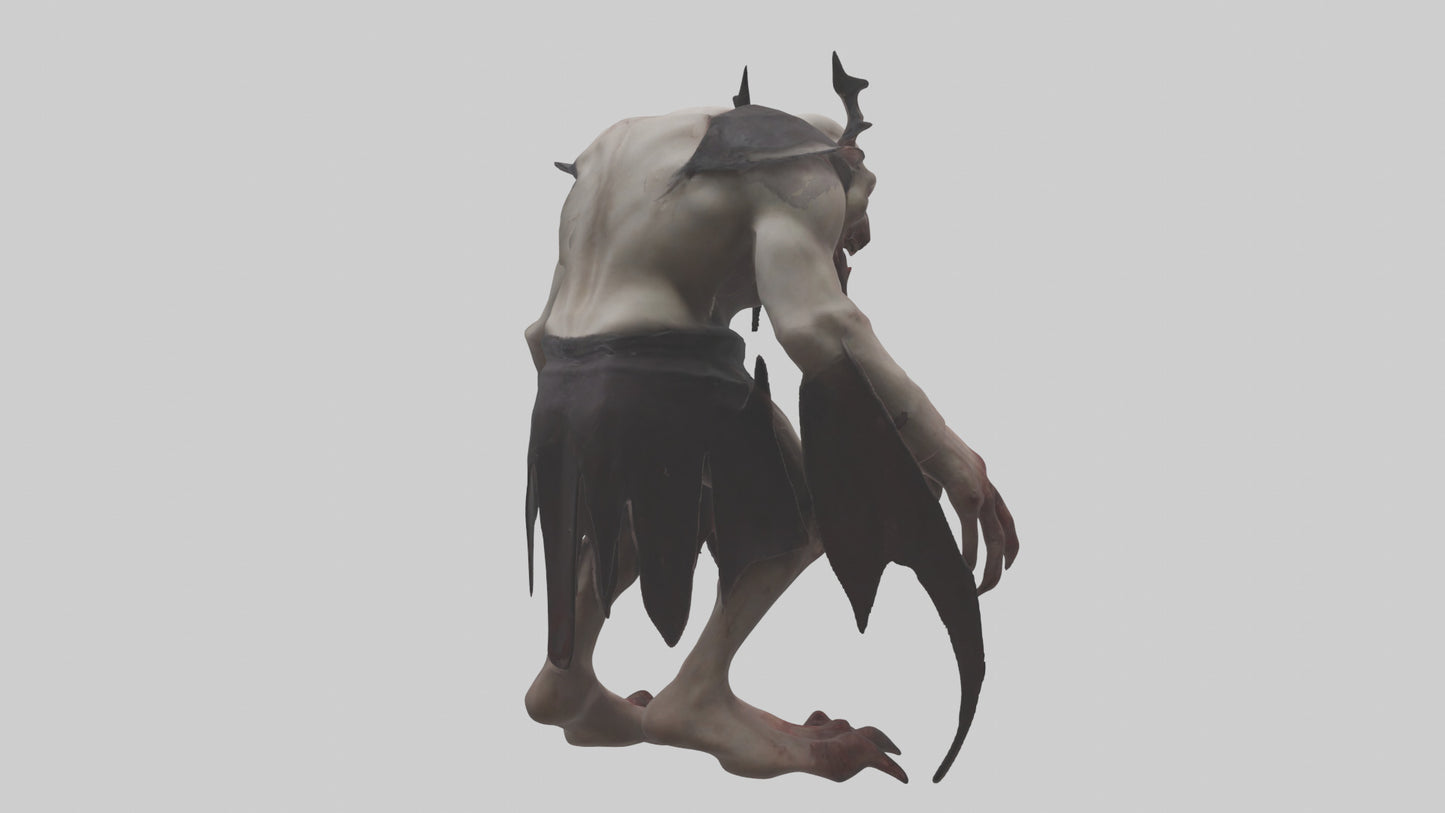 3D model Horrible vampire model VR / AR / low-poly