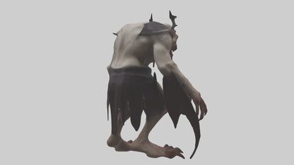 3D model Horrible vampire model VR / AR / low-poly