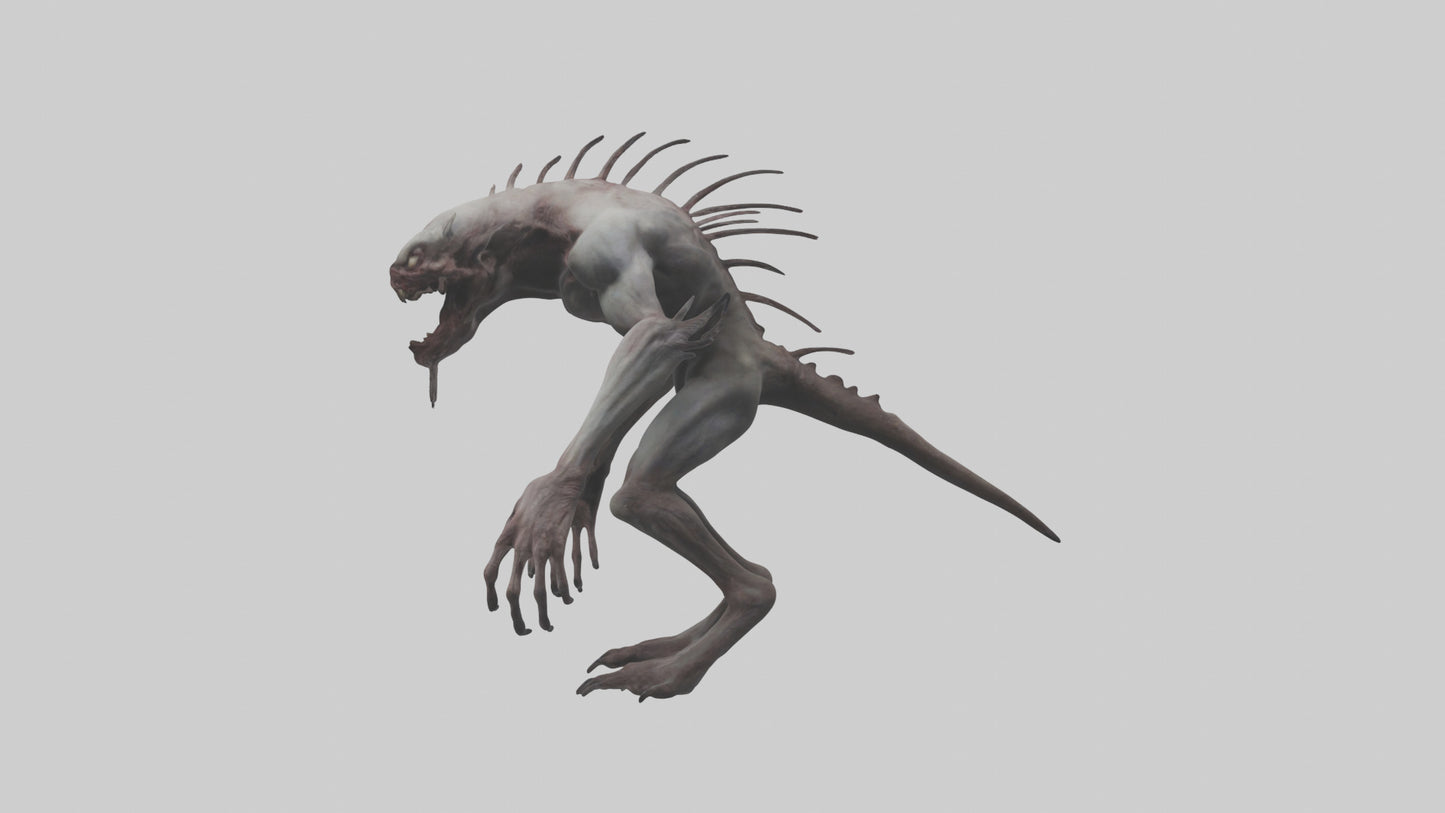 3D model Horrific monster model VR / AR / low-poly