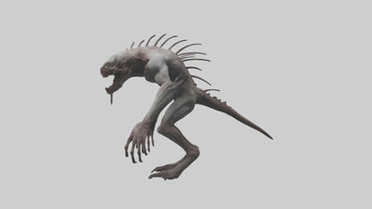 3D model Horrific monster model VR / AR / low-poly