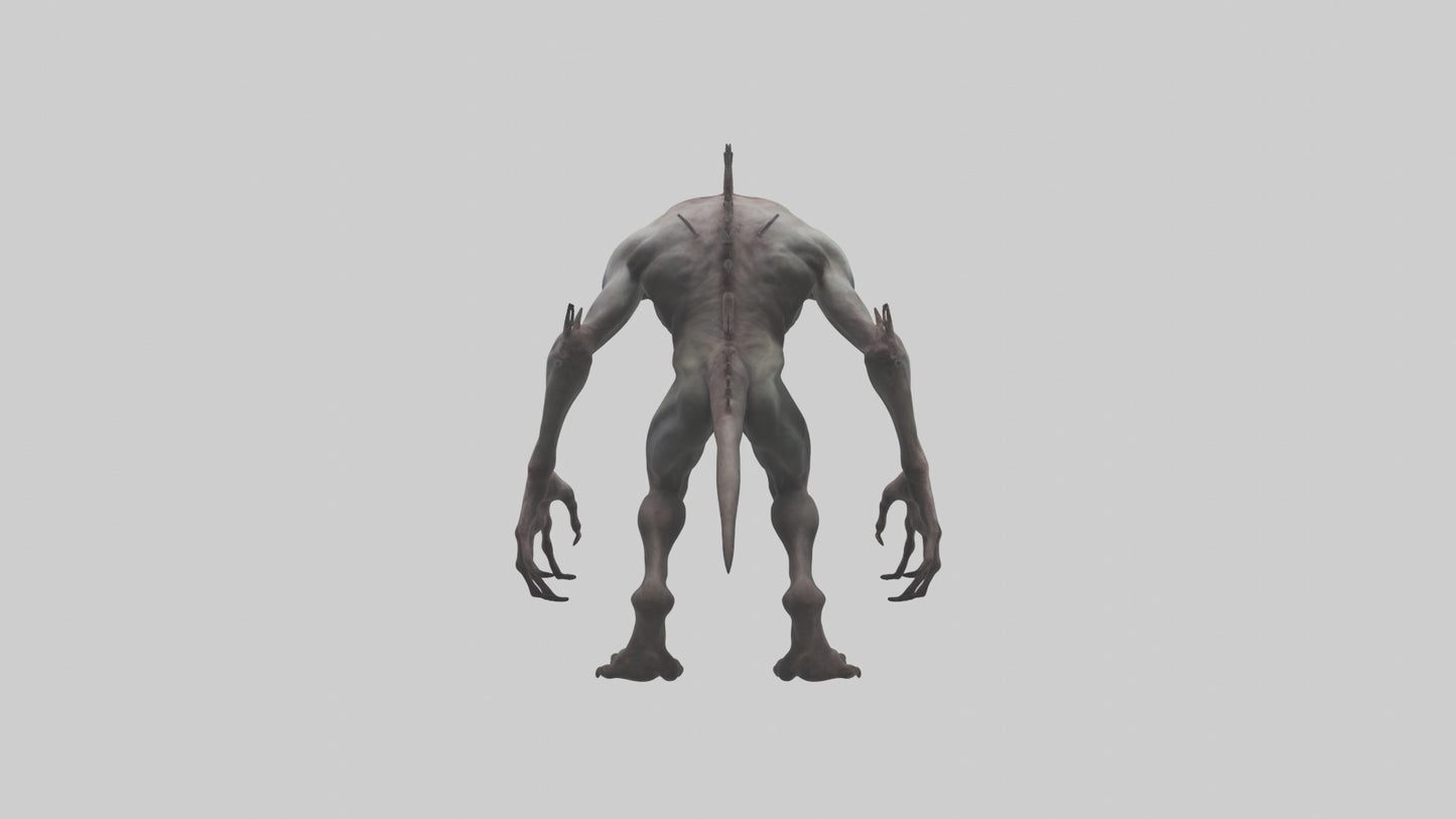 3D model Horrific monster model VR / AR / low-poly