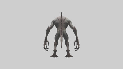 3D model Horrific monster model VR / AR / low-poly