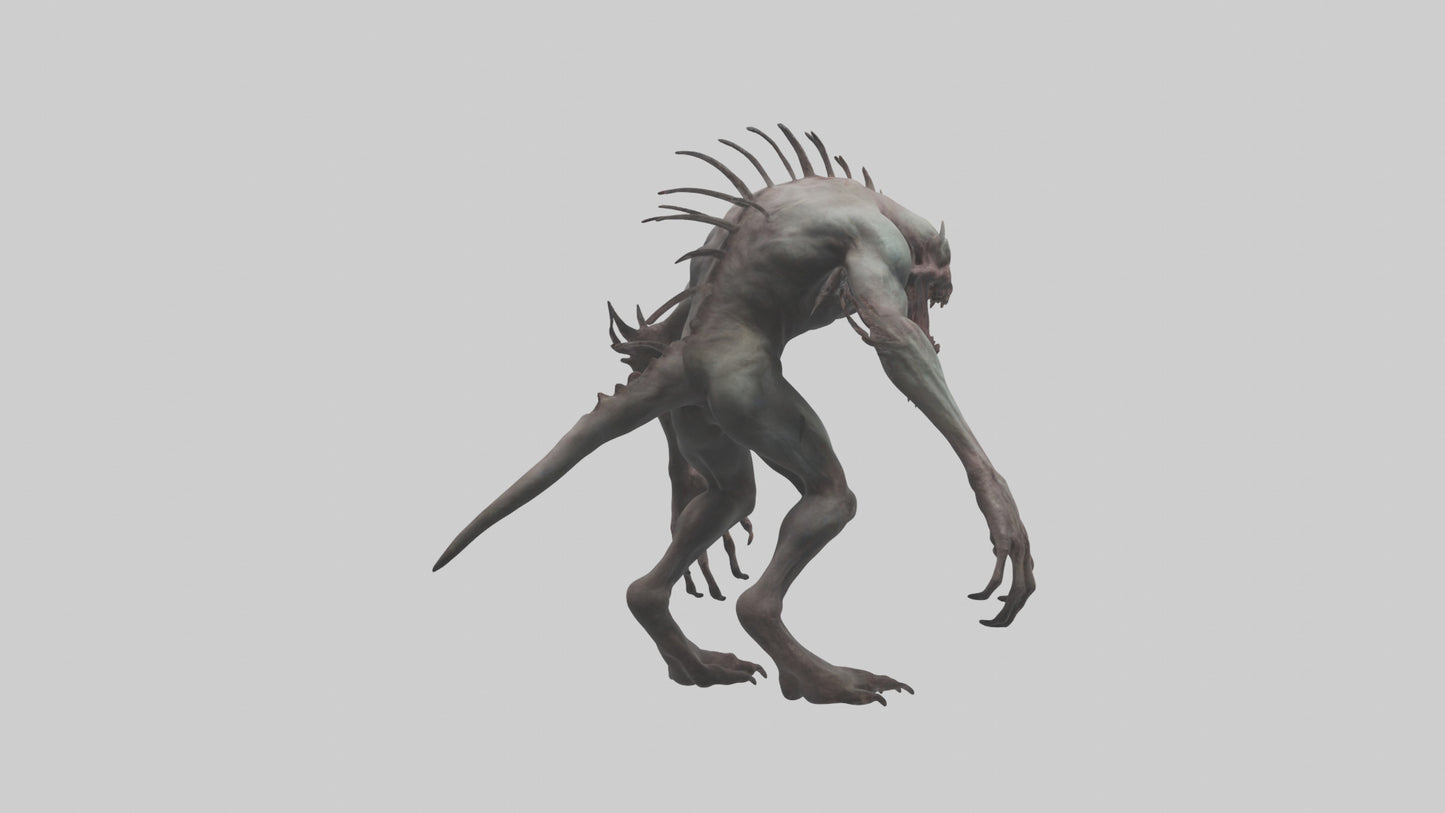 3D model Horrific monster model VR / AR / low-poly