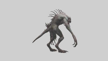 3D model Horrific monster model VR / AR / low-poly
