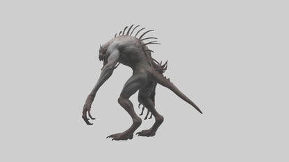 3D model Horrific monster model VR / AR / low-poly