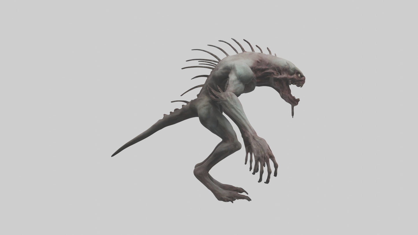 3D model Horrific monster model VR / AR / low-poly