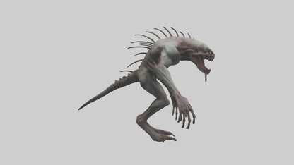 3D model Horrific monster model VR / AR / low-poly
