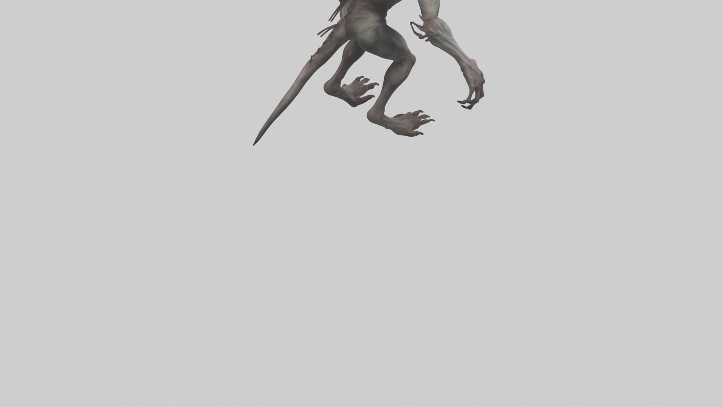 3D model Horrific monster model VR / AR / low-poly