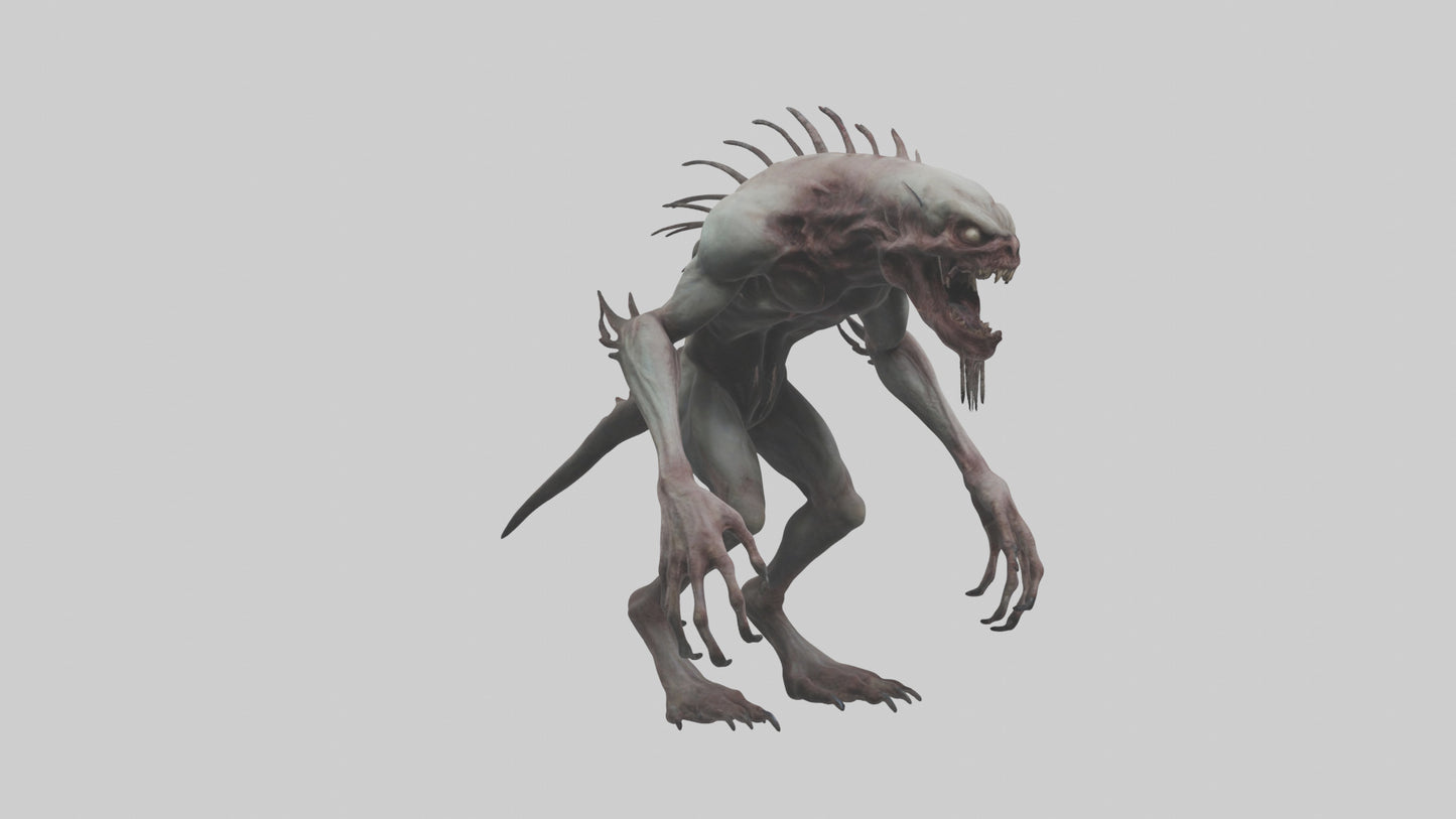 3D model Horrific monster model VR / AR / low-poly
