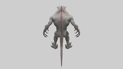 3D model Horrific monster model VR / AR / low-poly