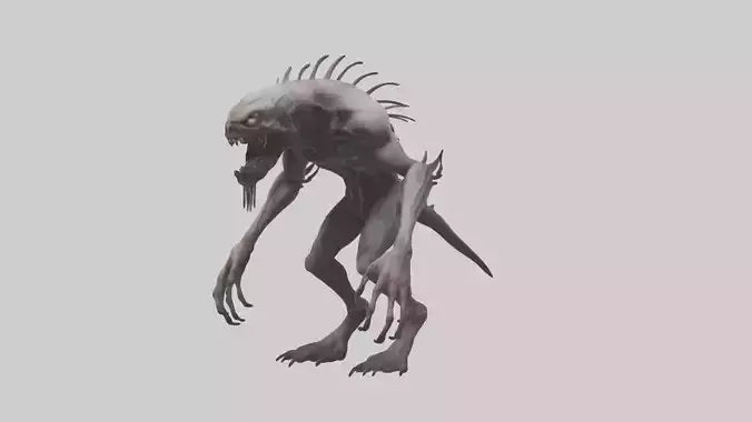 3D model Horrific monster model VR / AR / low-poly