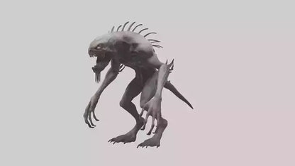 3D model Horrific monster model VR / AR / low-poly