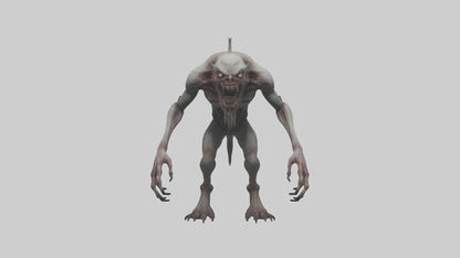 3D model Horrific monster model VR / AR / low-poly