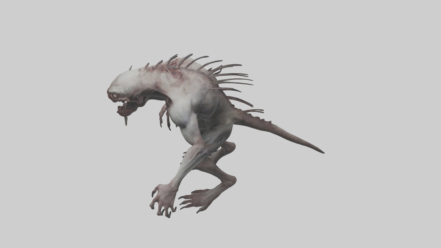 3D model Horrific monster model VR / AR / low-poly