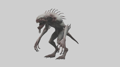 3D model Horrific monster model VR / AR / low-poly