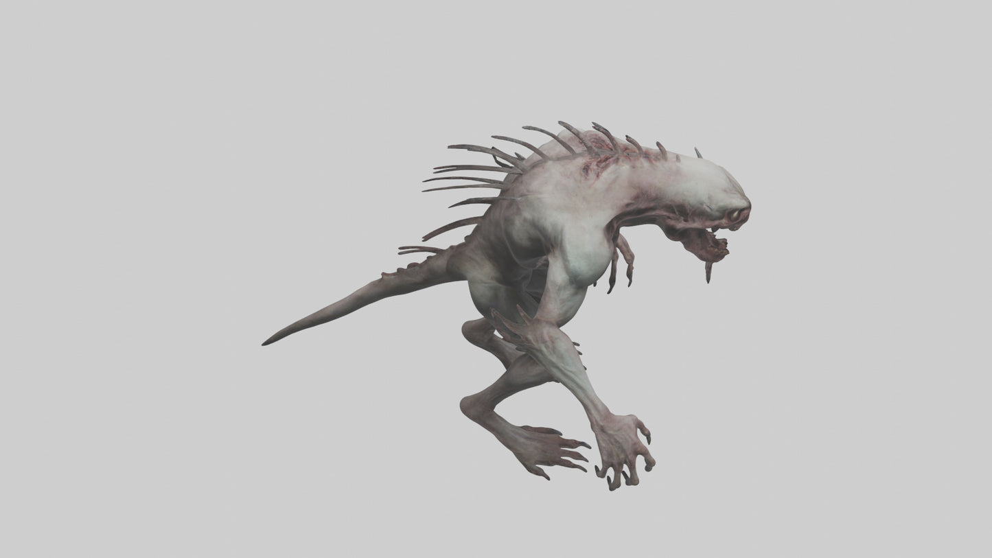 3D model Horrific monster model VR / AR / low-poly