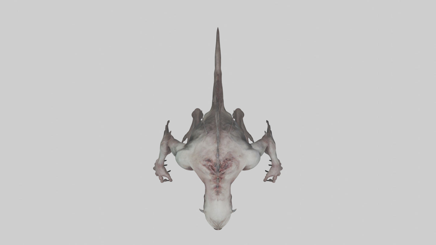 3D model Horrific monster model VR / AR / low-poly