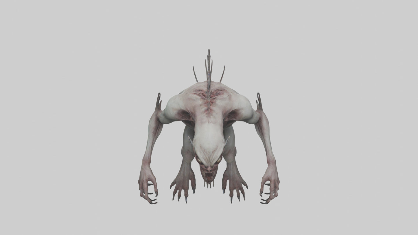 3D model Horrific monster model VR / AR / low-poly