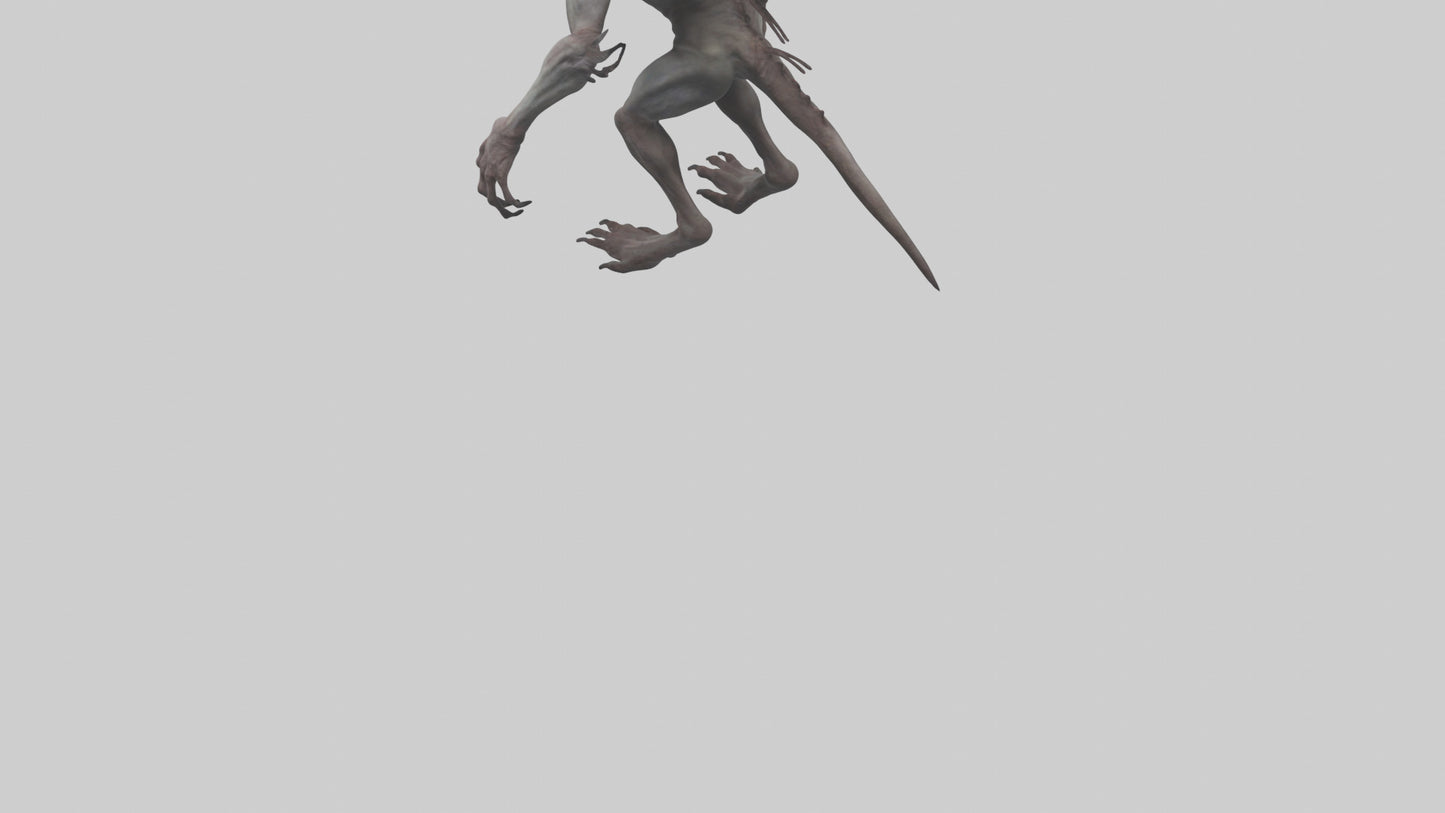 3D model Horrific monster model VR / AR / low-poly