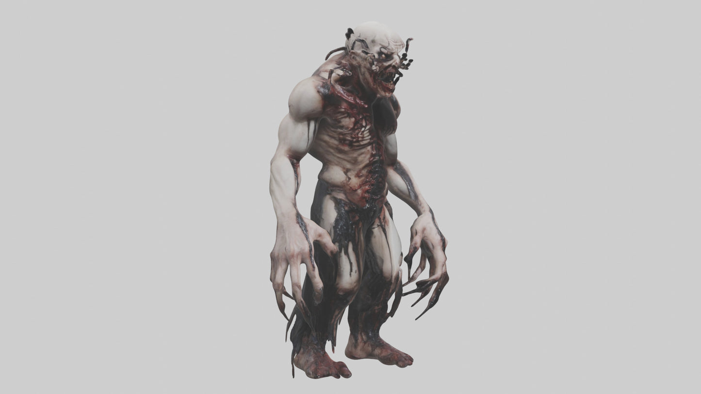 Horrordrenched nightmare model VR / AR / low-poly