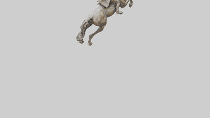 3D model Horse and Rider Jumping statue model VR / AR / low-poly